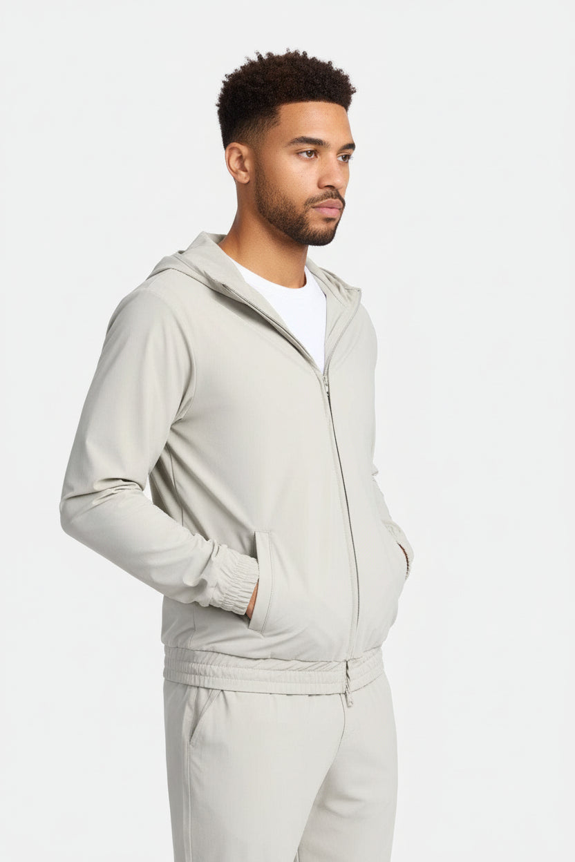 Cloud Grey Hooded Tech Suit