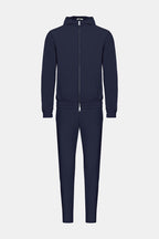 Midnight Blue Hooded Tech Suit