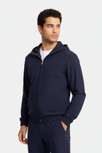 Midnight Blue Hooded Tech Suit