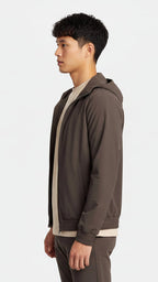 Mocha Brown Hooded Tech Suit